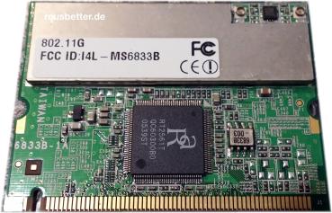 MSI WLAN Notebook Karte | Mini PCI 802.11g | I4L-MS6833 B